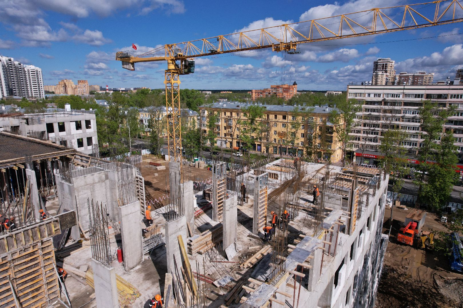 видео с коптера, поликлиника в королеве, медицина в королеве,