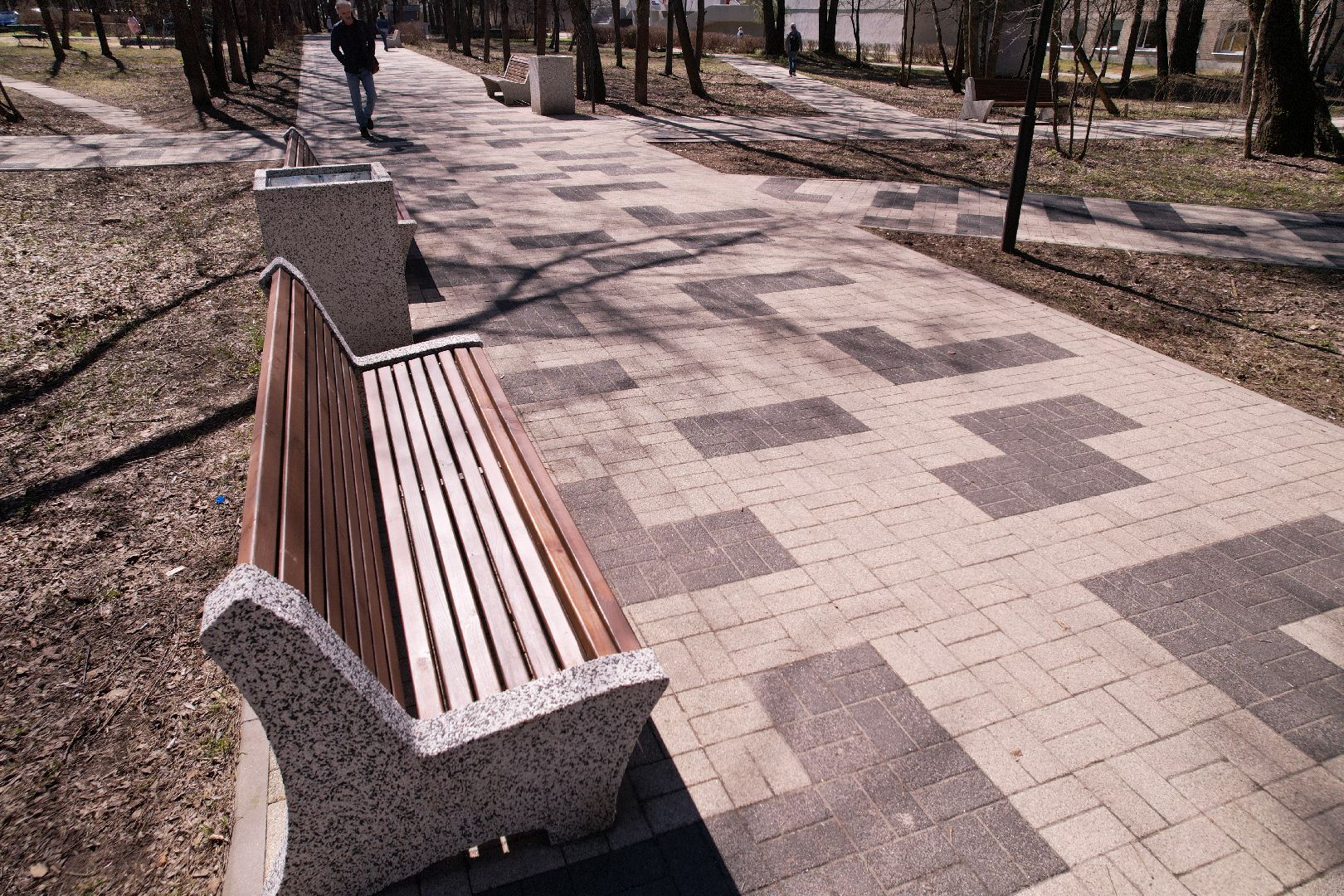 видео с коптера, пешеходная зона на улице Ленина в Протвине,