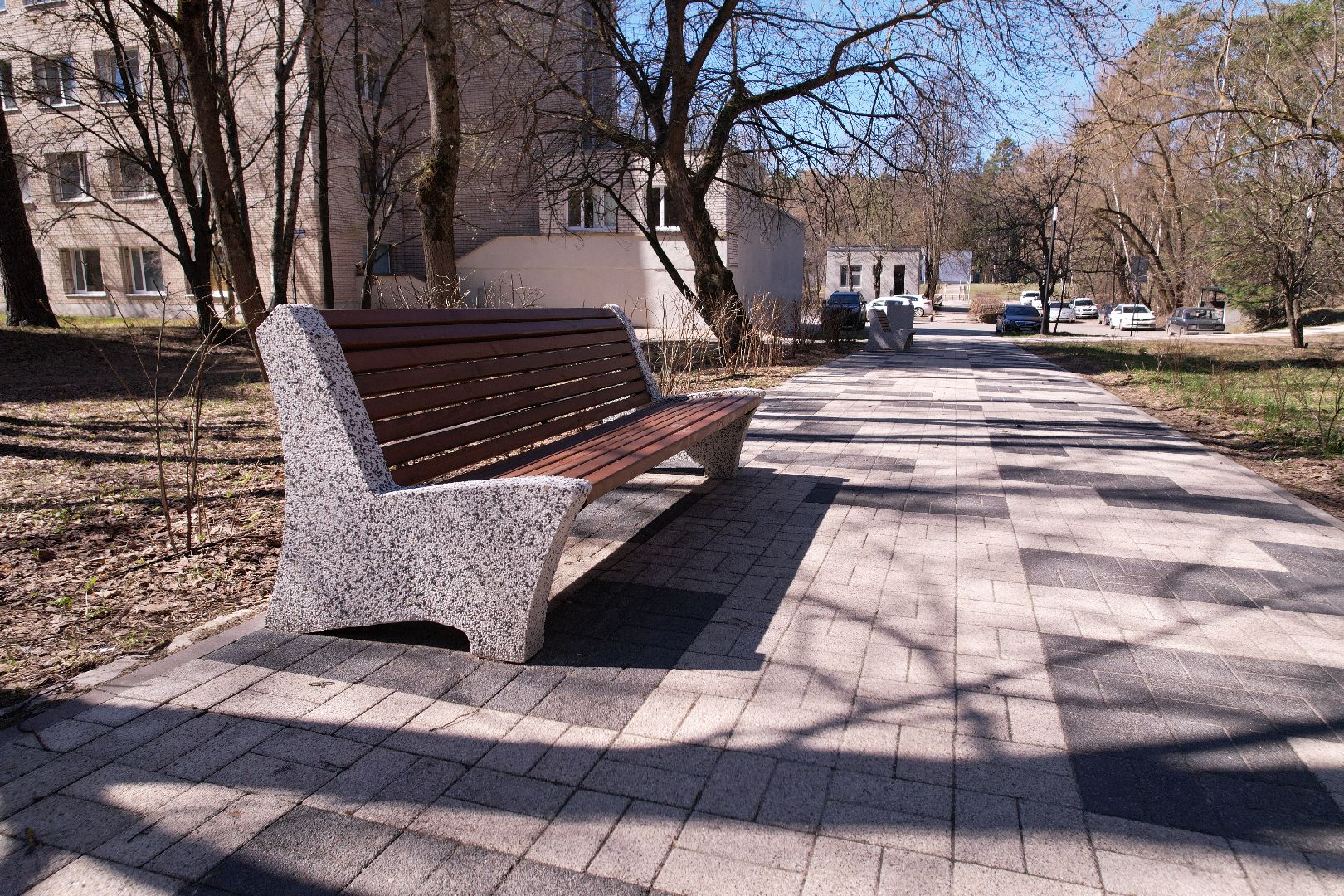 видео с коптера, пешеходная зона на улице Ленина в Протвине,