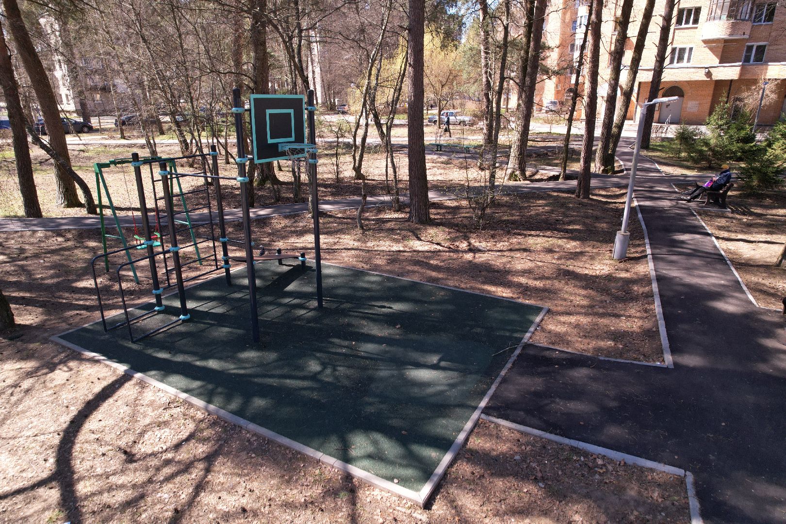 видео с коптера, озеленение улицы в протвине, благоустройство пешеходных дорожек в протвине,