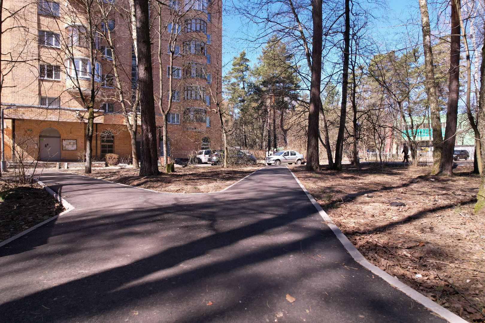 видео с коптера, озеленение улицы в протвине, благоустройство пешеходных дорожек в протвине,