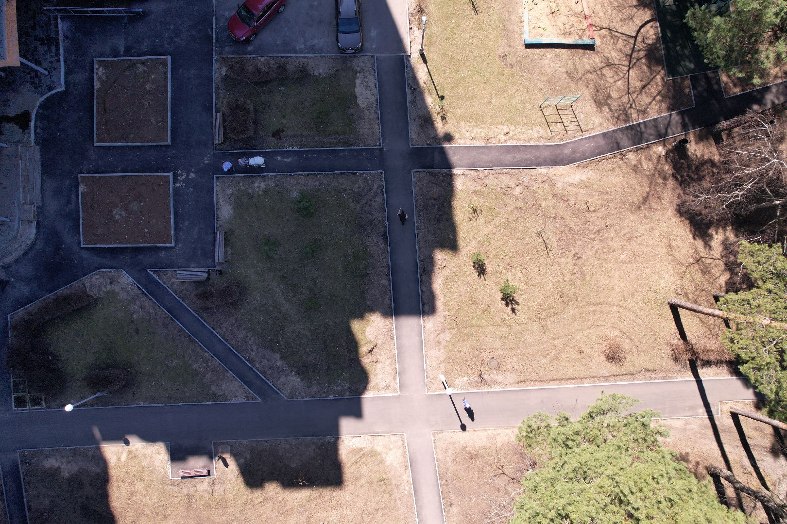 видео с коптера, озеленение улицы в протвине, благоустройство пешеходных дорожек в протвине,