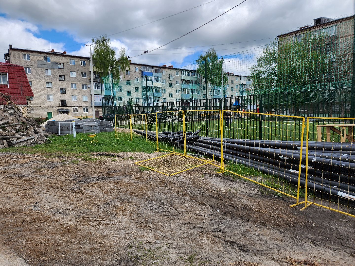 благоустройство двора, шатура, шатурский округ,