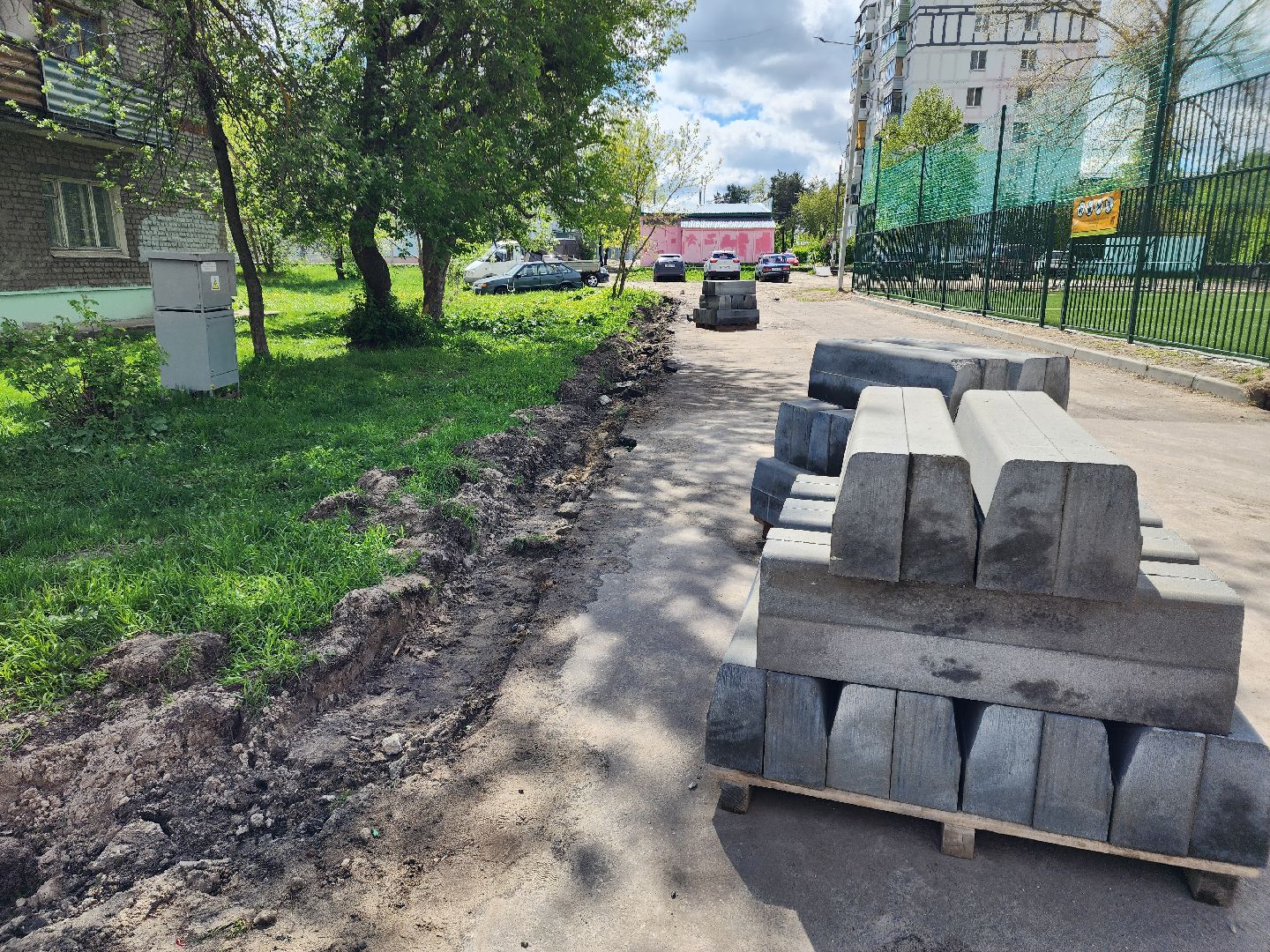 благоустройство двора, шатура, шатурский округ,