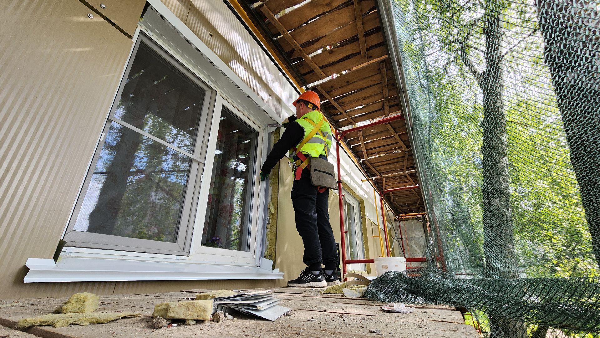 Руза, тучково, ремонт фасада дома, строительство,