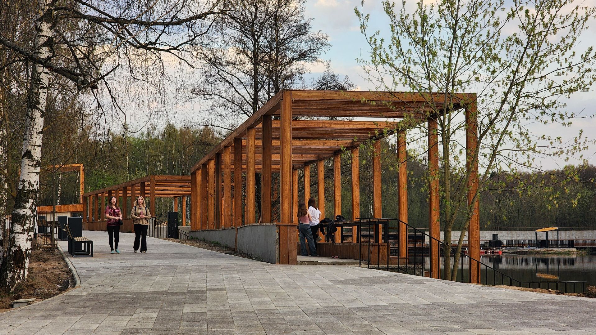 благоустройство, набережная, лосино-петровский,