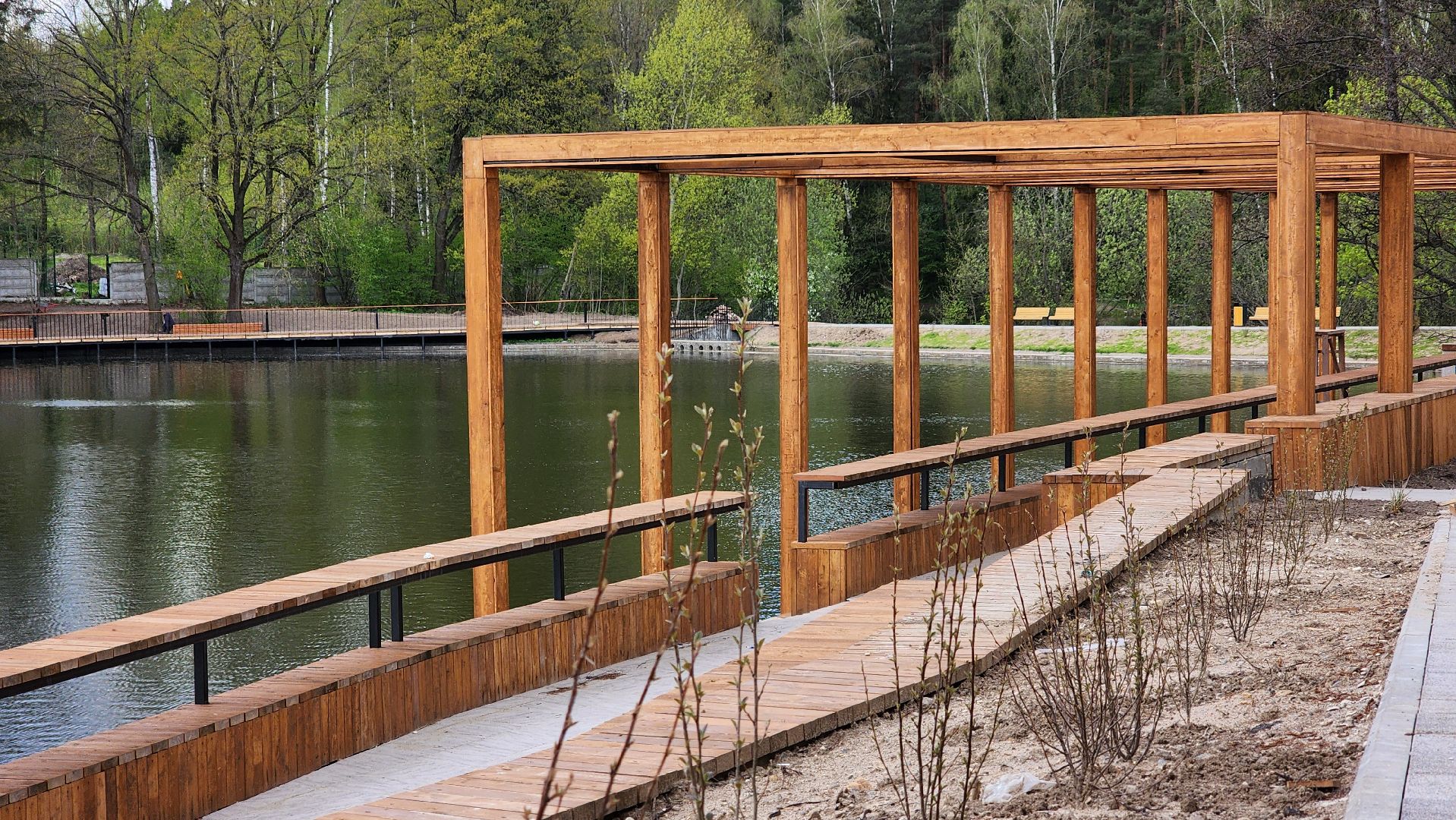 благоустройство, набережная, лосино-петровский,