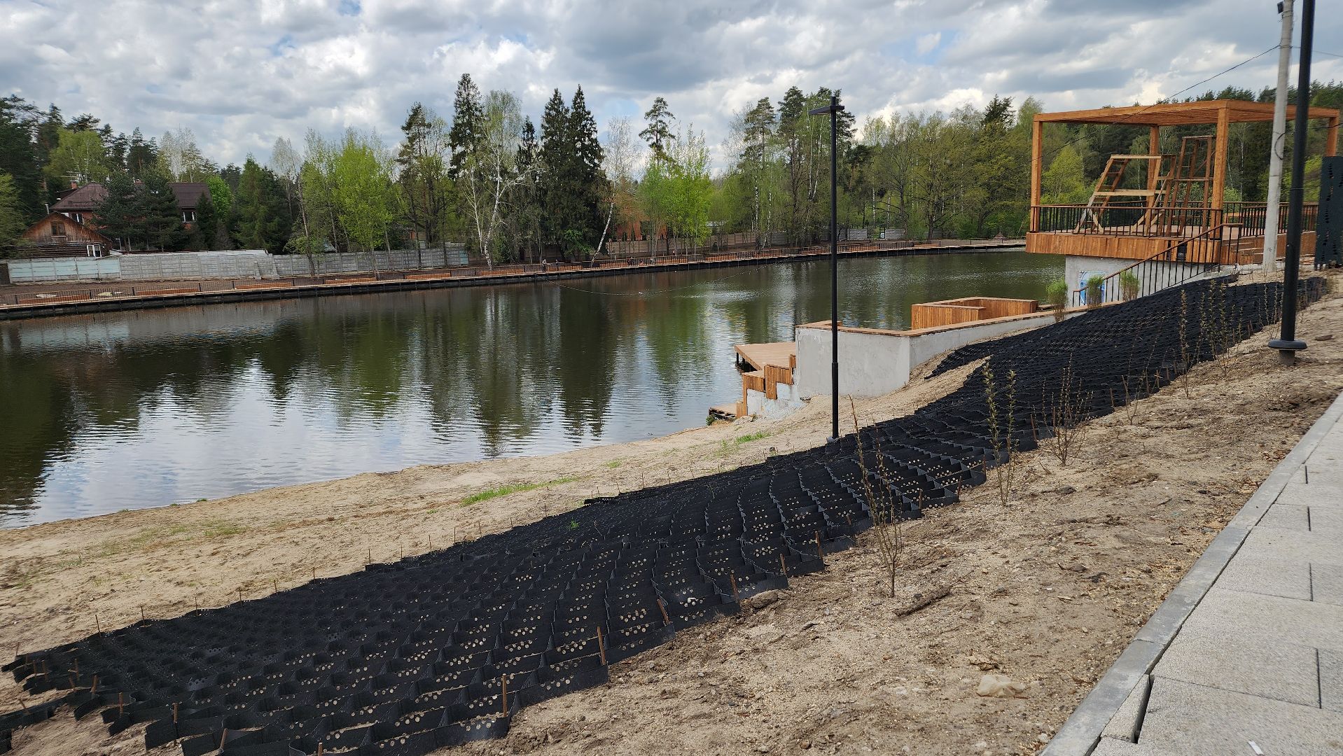 благоустройство, набережная, лосино-петровский,
