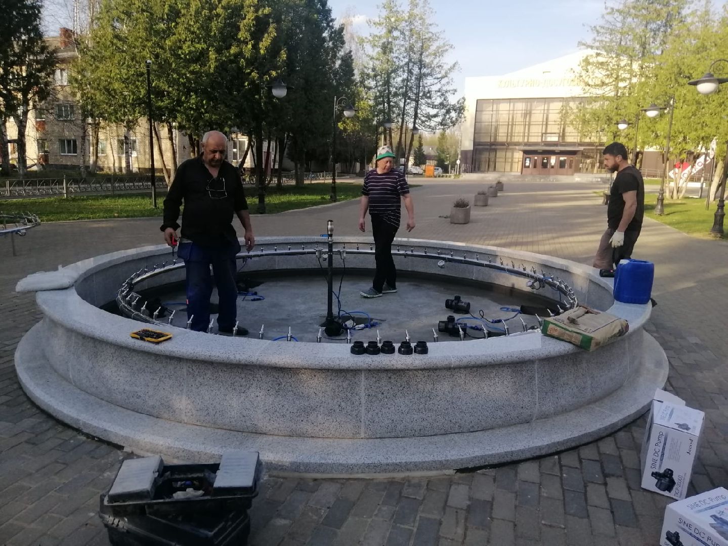 городской округ восход, фонтан, благоустройство,запуск фонтана,