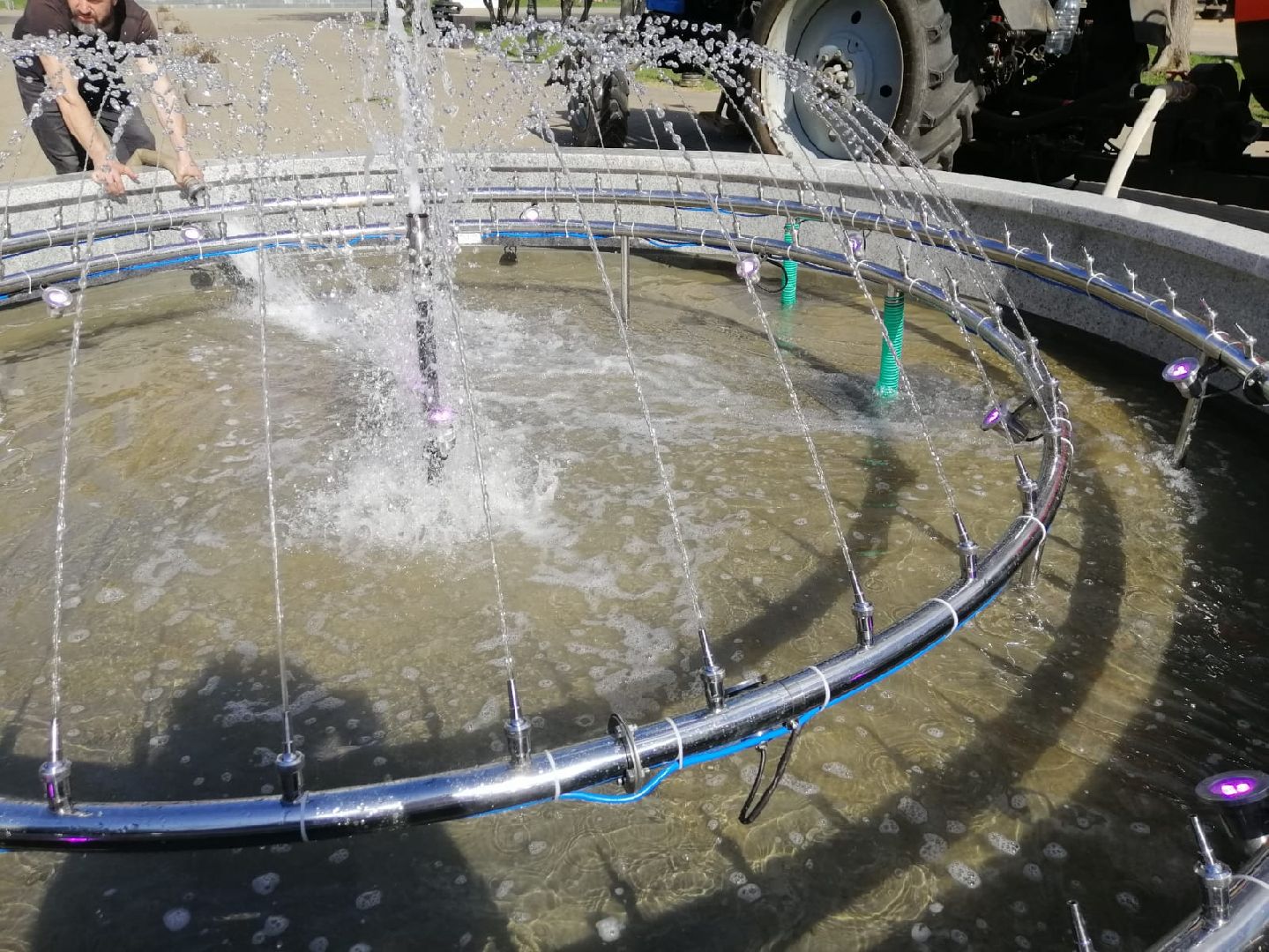 городской округ восход, фонтан, благоустройство,запуск фонтана,