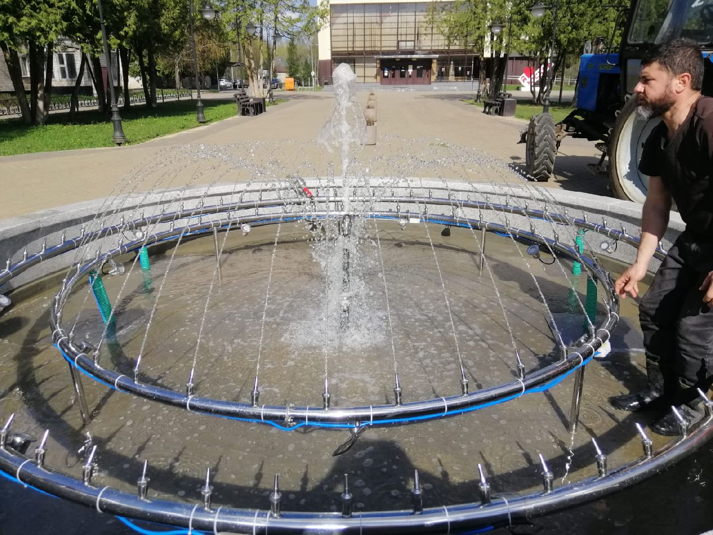 городской округ восход, фонтан, благоустройство,запуск фонтана,