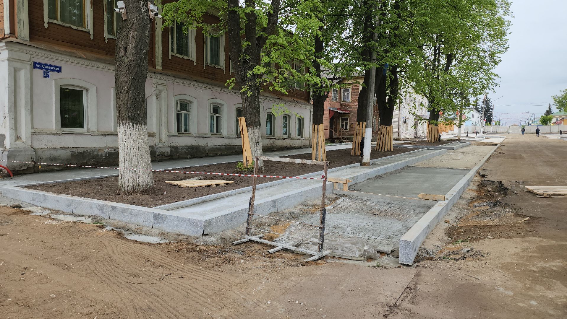 кашира, историческая часть города, благоустройство, тротуары, парковки, набережная,