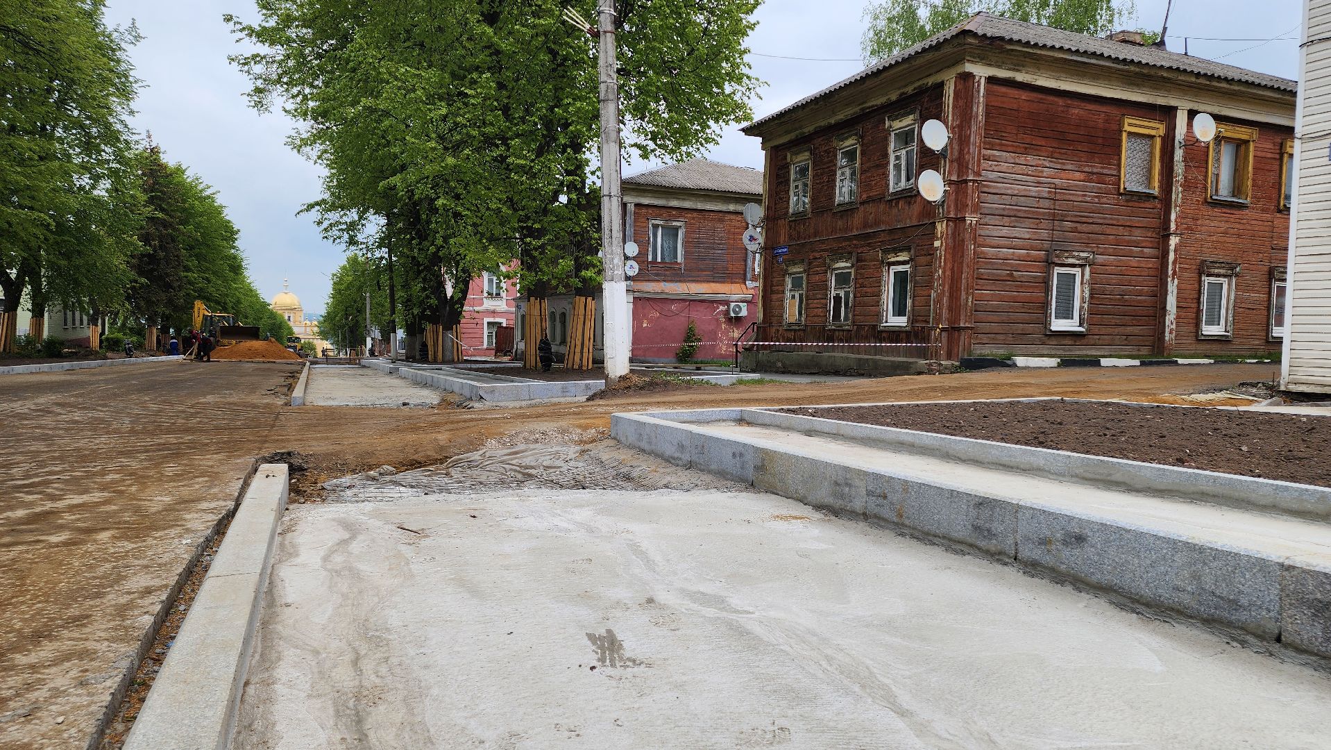 кашира, историческая часть города, благоустройство, тротуары, парковки, набережная,