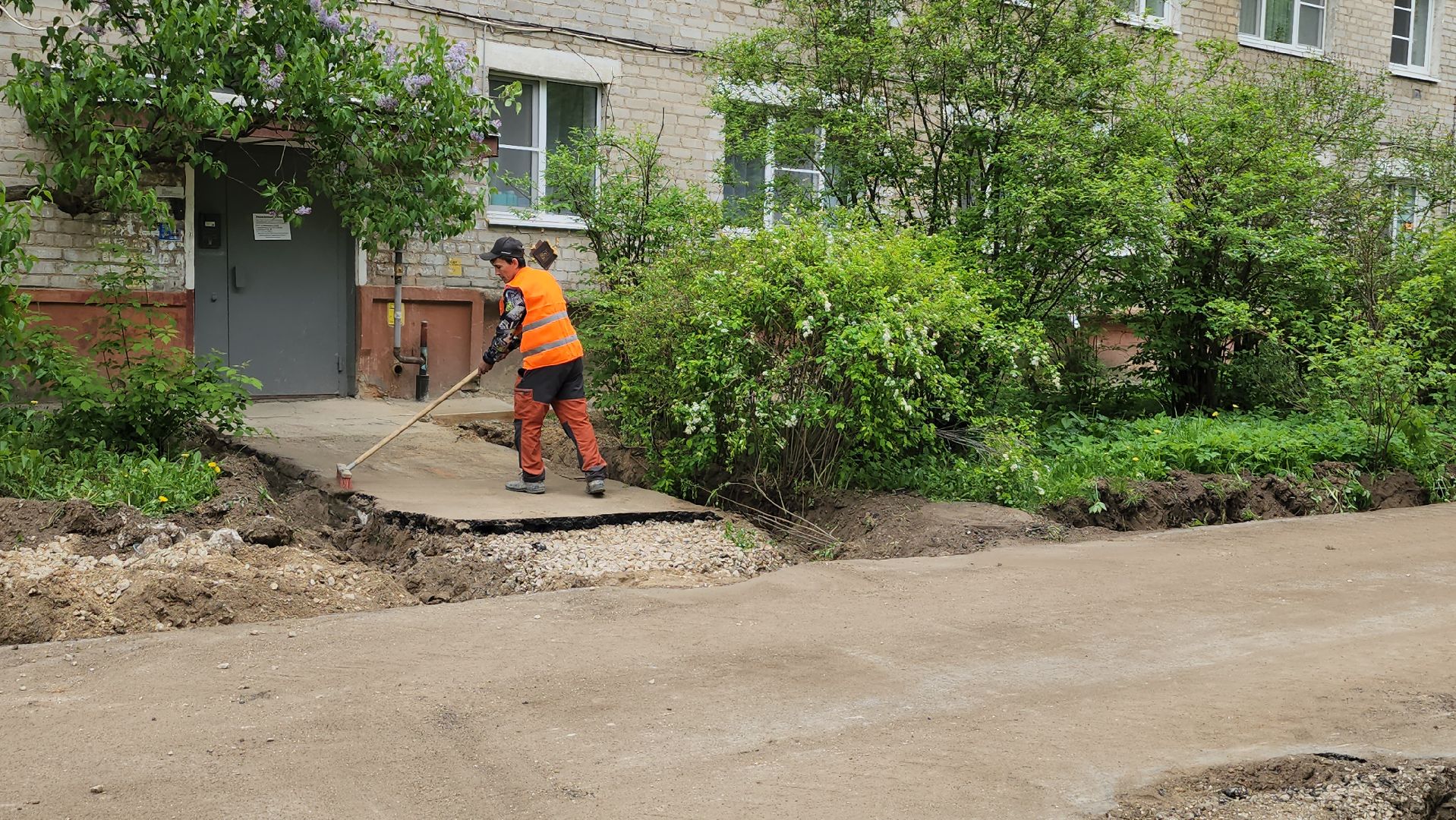 серпухов, улица ворошилова, благоустройство двора,