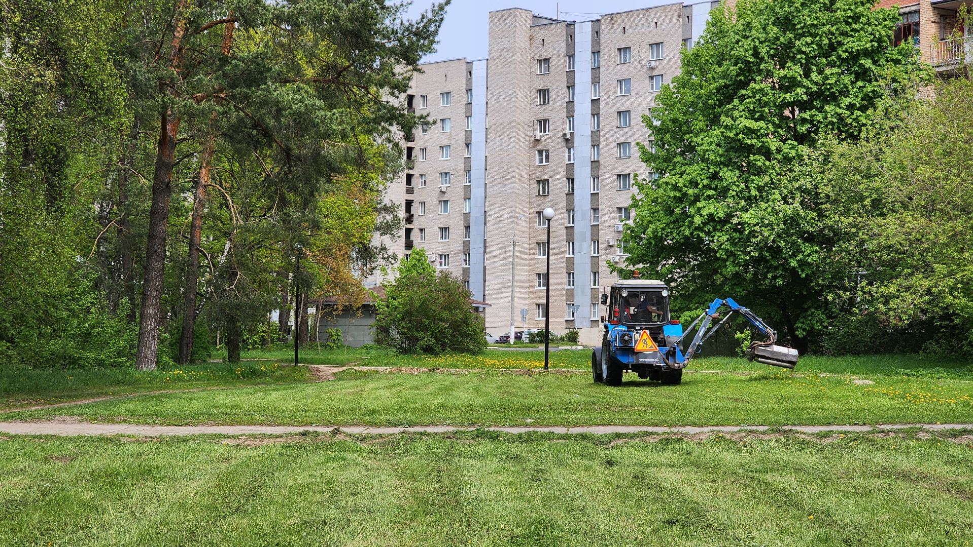 лощина протвино, сезонные работы комбината благоустройства,  благоустройство,
