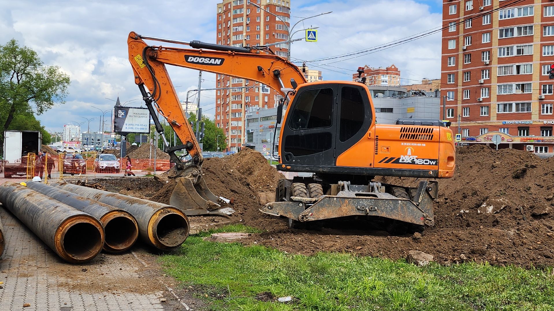 Пролетарский проспект, щёлково, замена труб, теплотрасса,