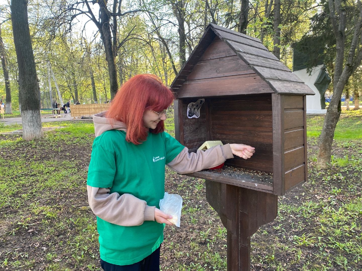 Домодедово, парк, благоустройство, скворечники, птицы