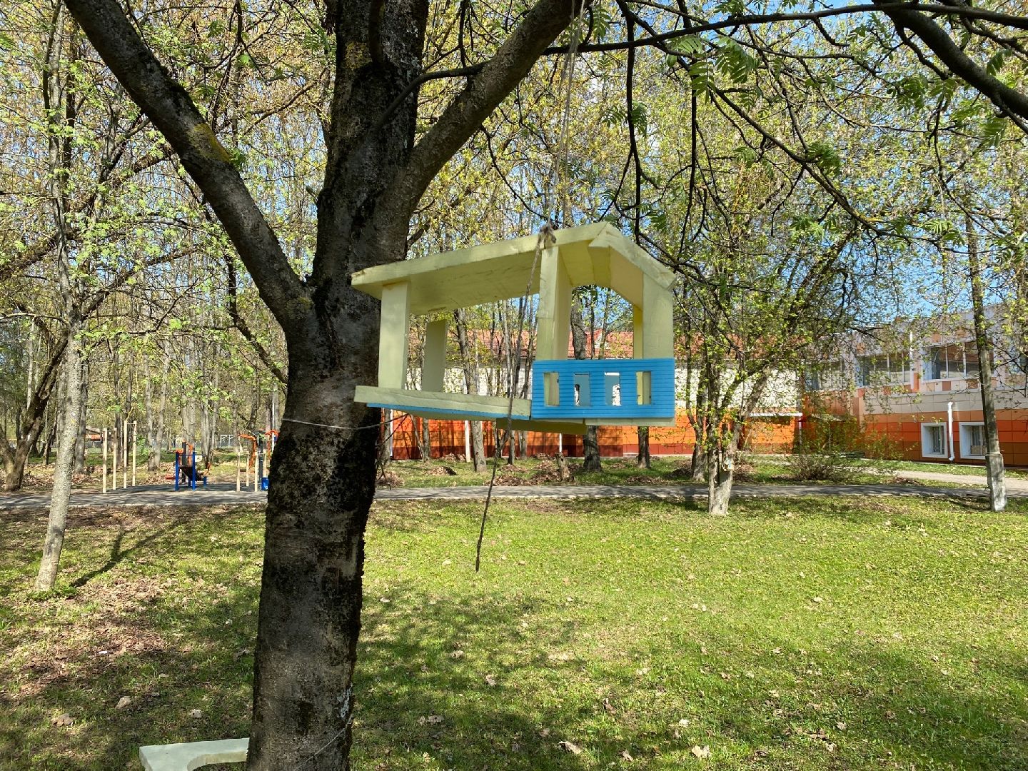 Домодедово, парк, благоустройство, скворечники, птицы