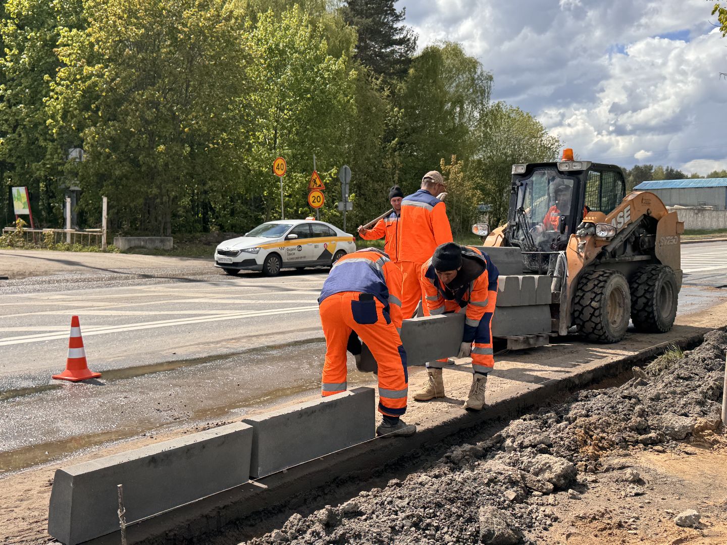 Новая дорога в Одинцово, Строительство дорог, Новые тротуары,