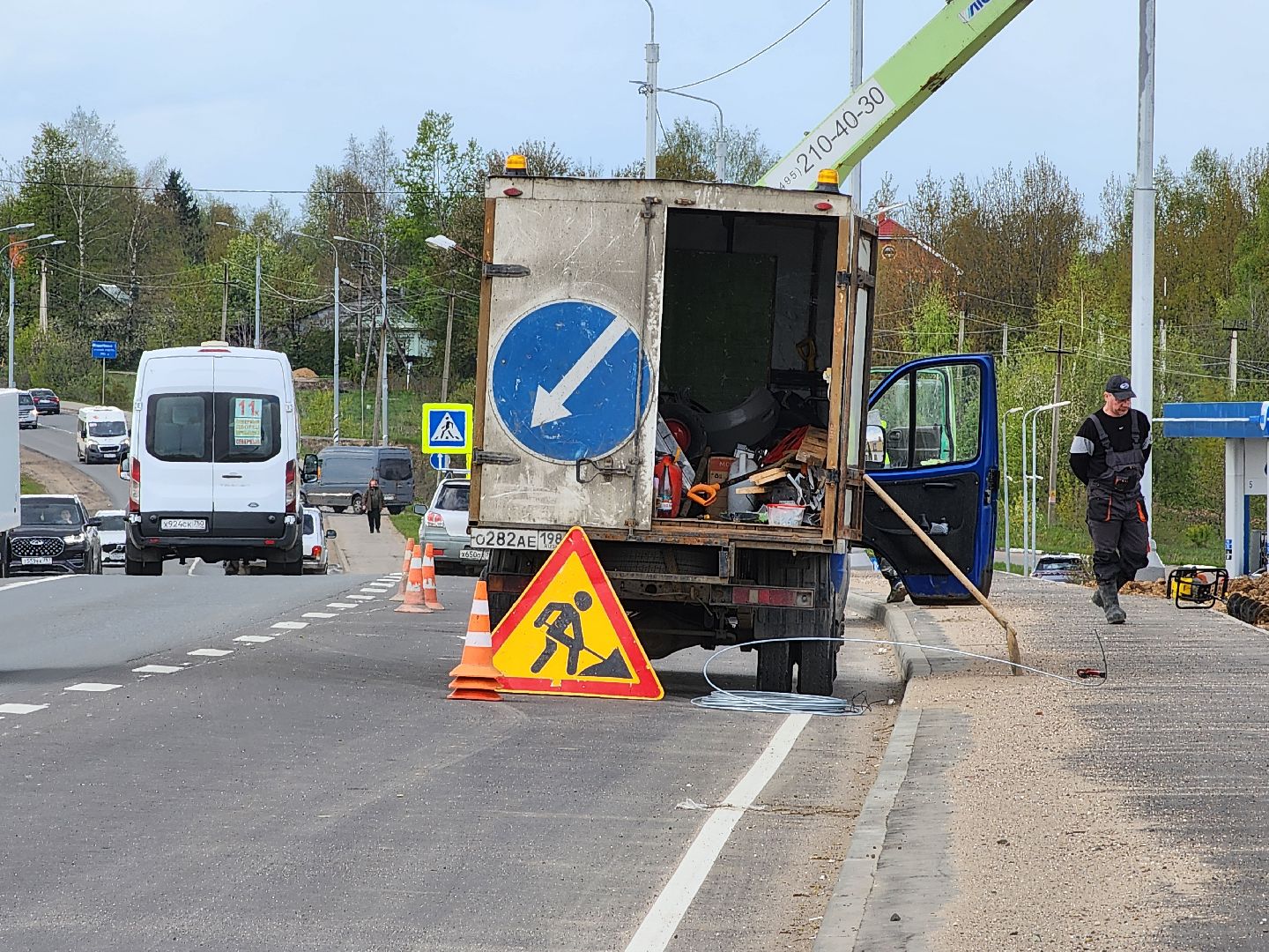дороги, новая разметка, светофор, жк белый город, сергиев посад, сергиево-посадский городской округ,