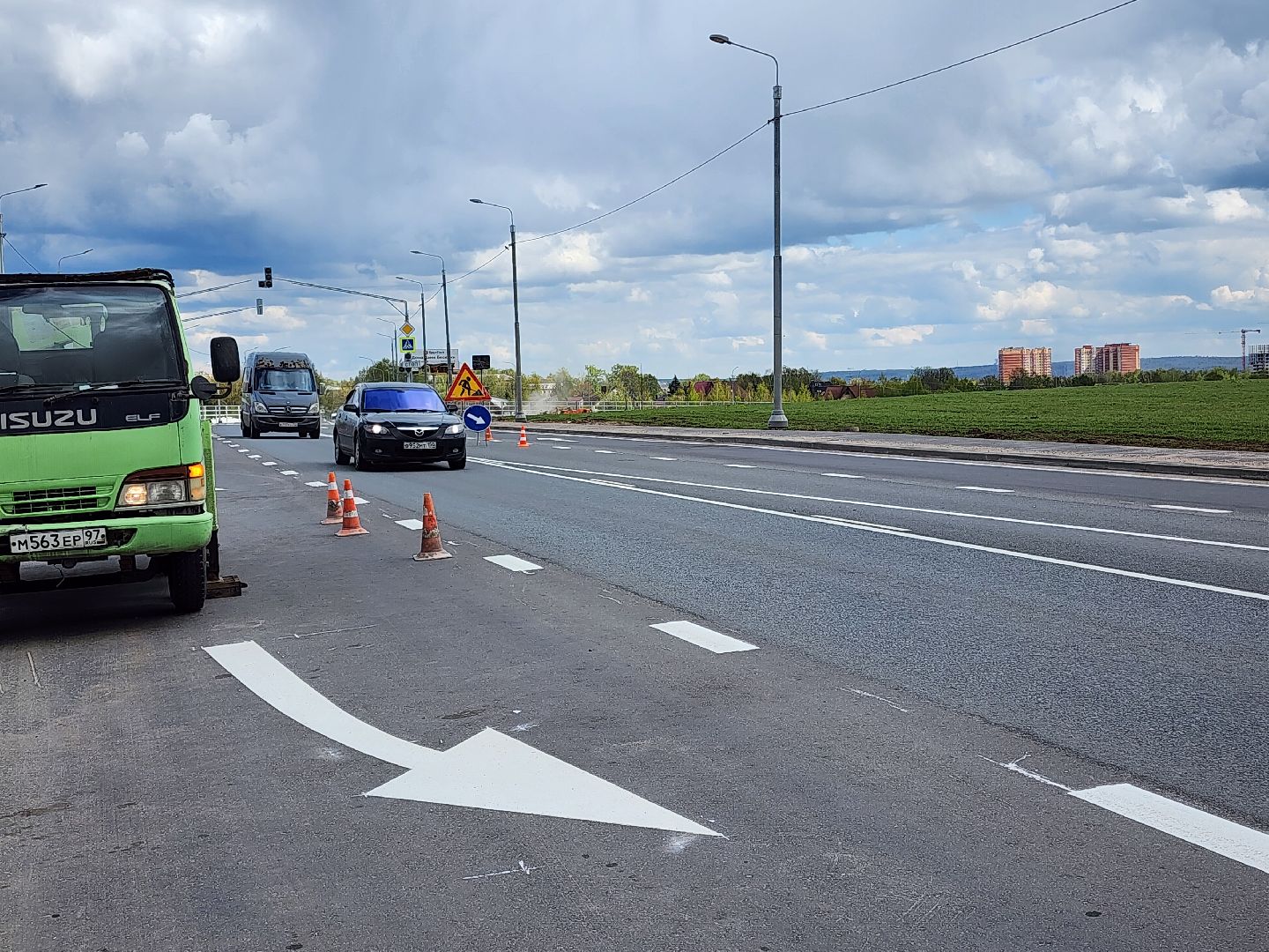 дороги, новая разметка, светофор, жк белый город, сергиев посад, сергиево-посадский городской округ,