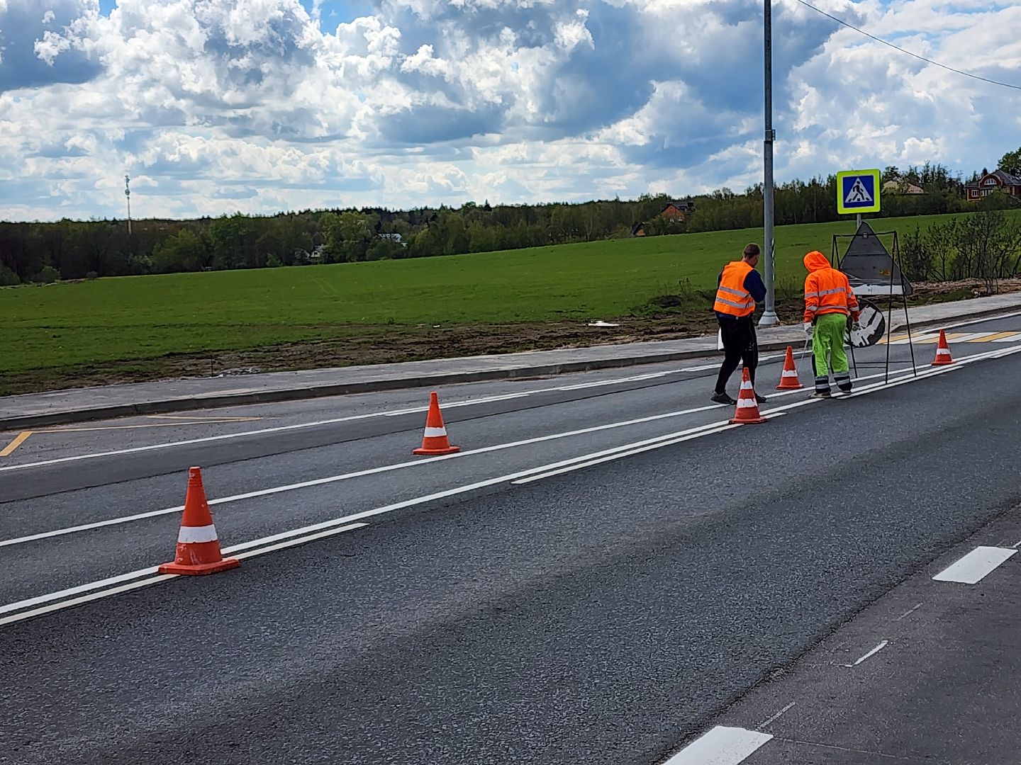 дороги, новая разметка, светофор, жк белый город, сергиев посад, сергиево-посадский городской округ,