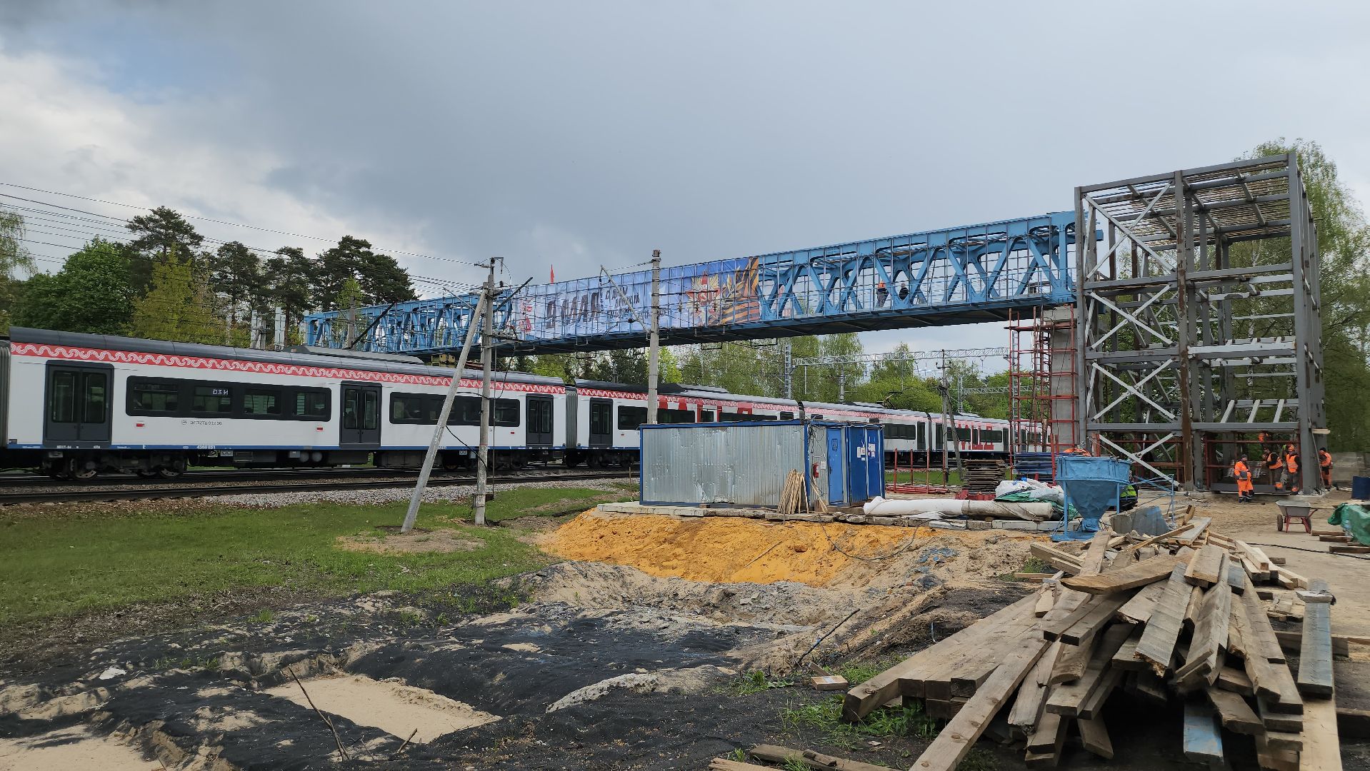 Люберцы, строительство, надземный переход,малаховка,