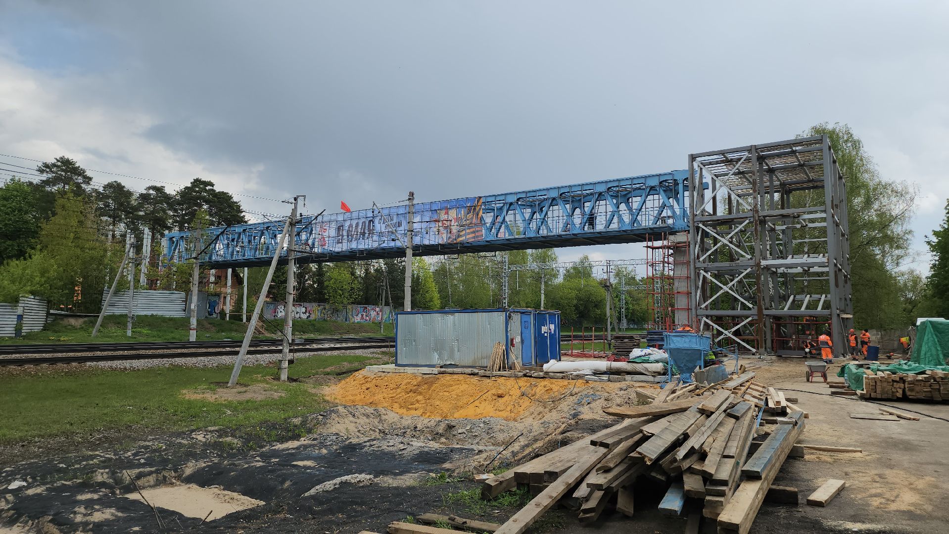 Люберцы, строительство, надземный переход,малаховка,