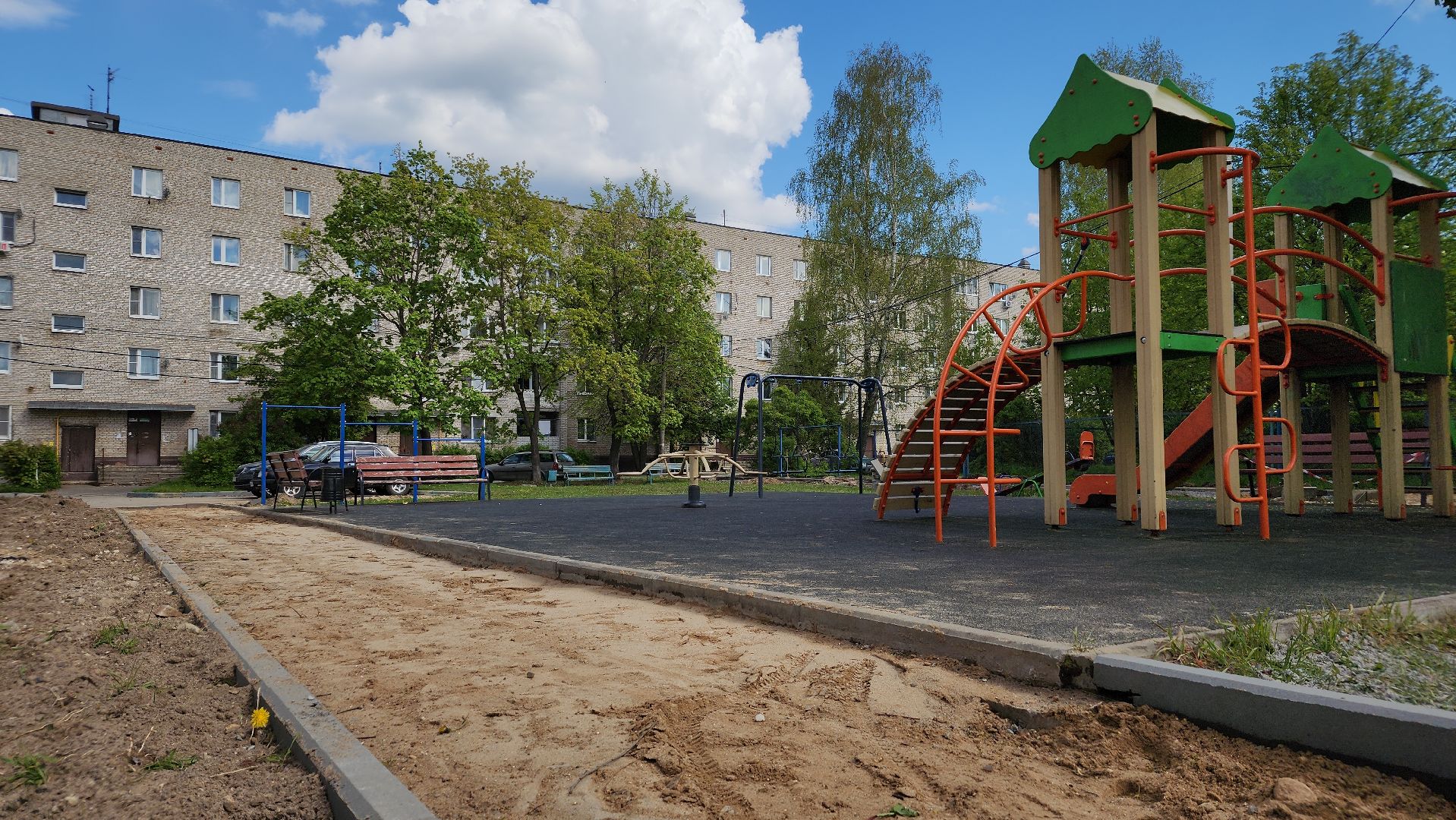 благоустройство, комплексное благоустройство двора, лосино-петровский,