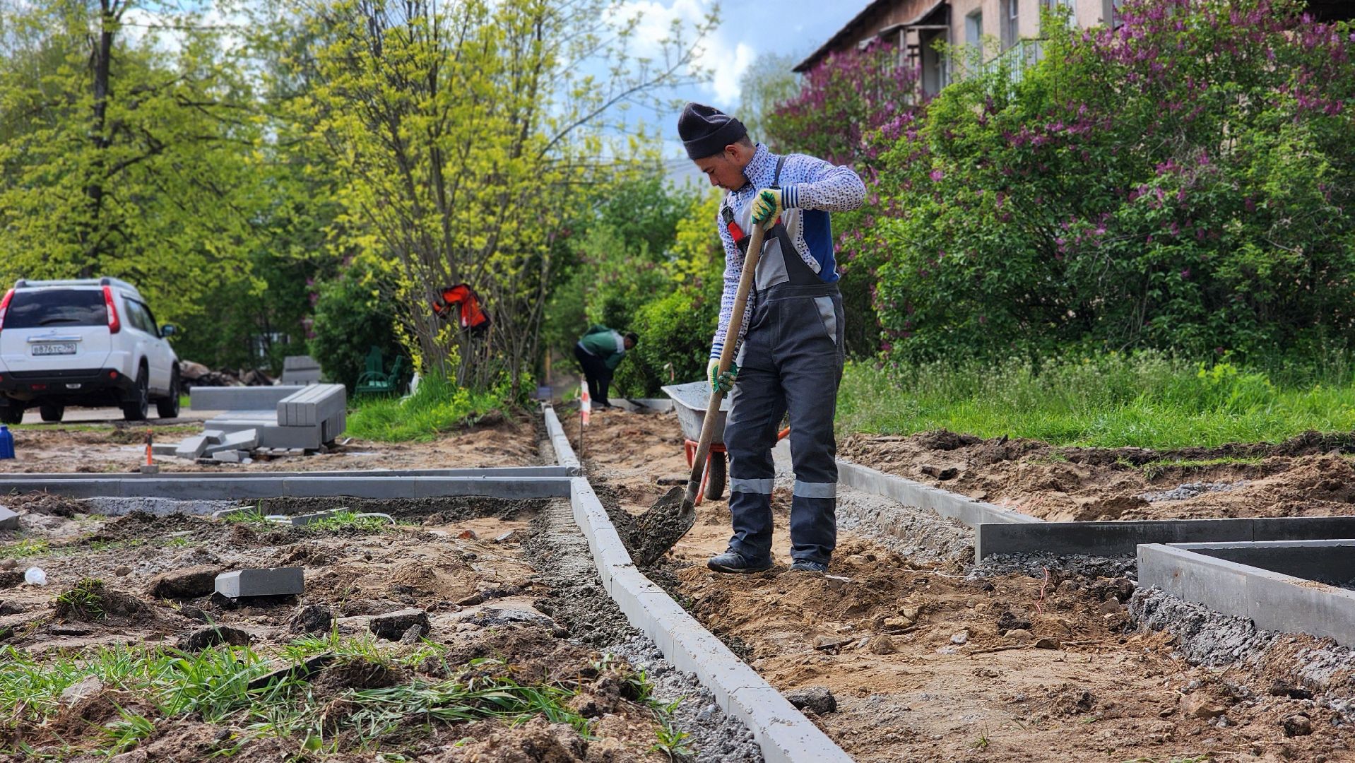 благоустройство, комплексное благоустройство двора, лосино-петровский,