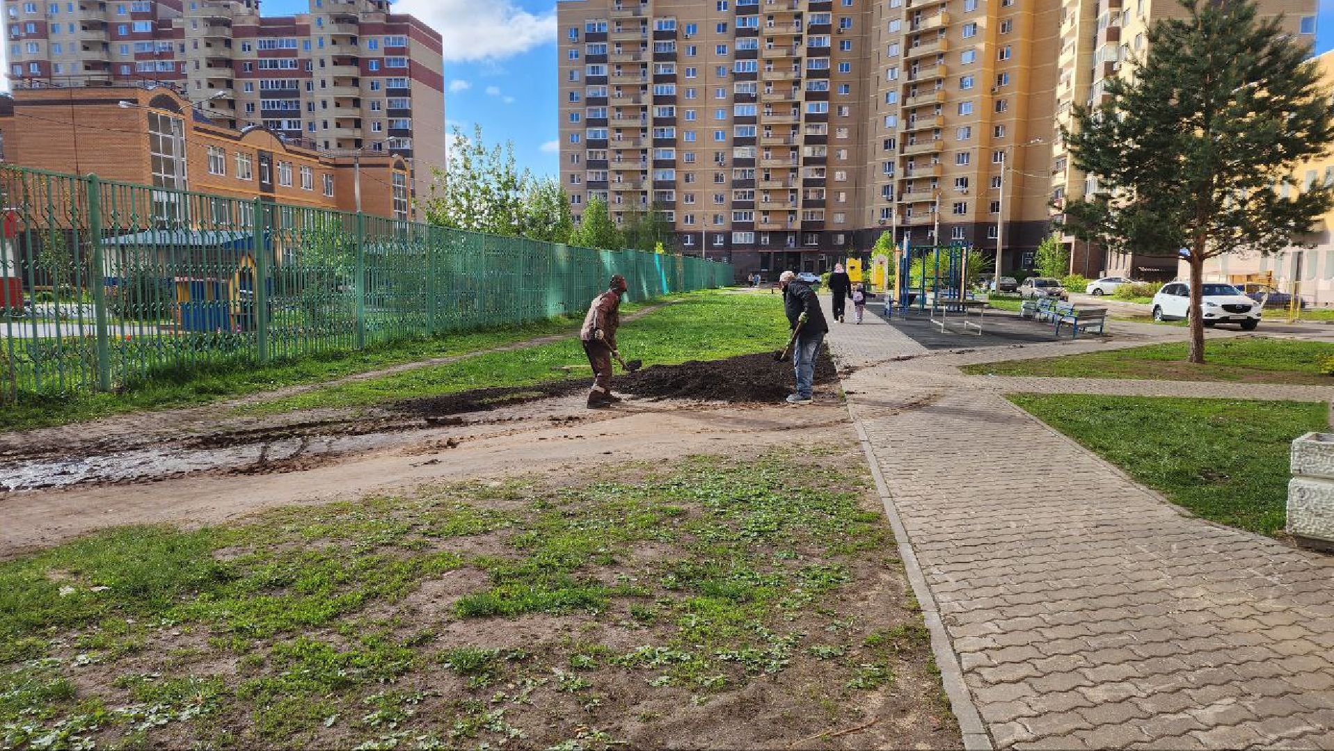 благоустройство, газон, лосино-петровский,