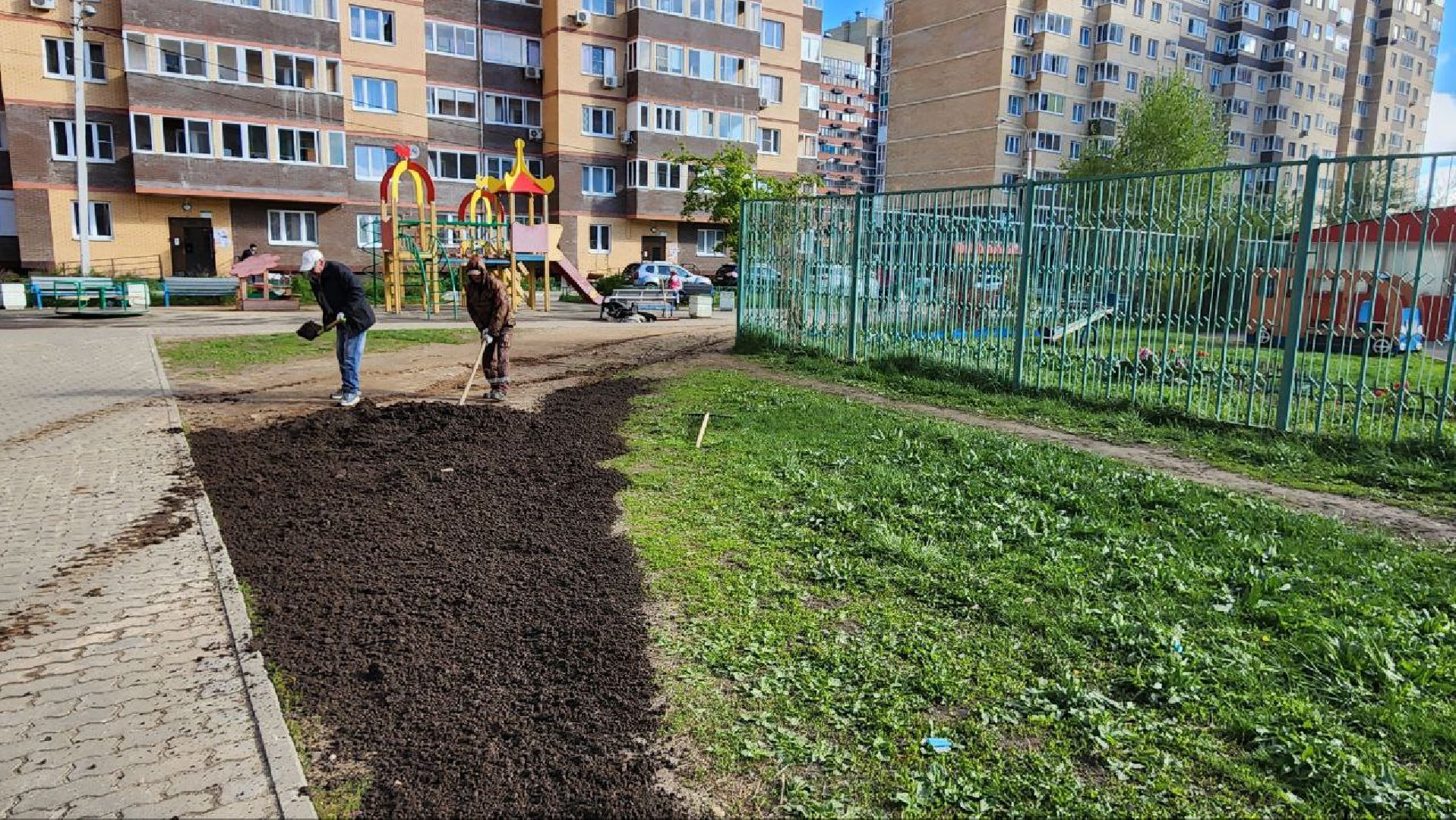 благоустройство, газон, лосино-петровский,