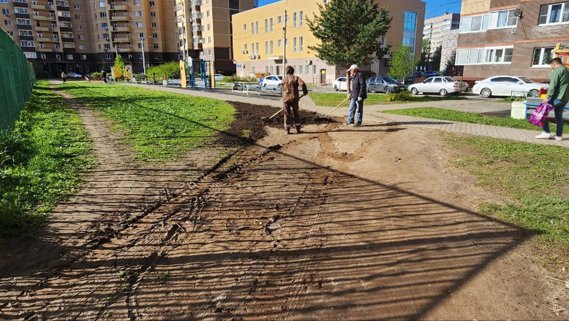 благоустройство, газон, лосино-петровский,