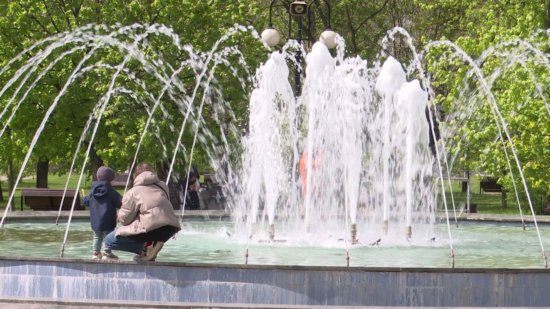 реутов, фонтаны, сезон фонтанов, парк, вода,