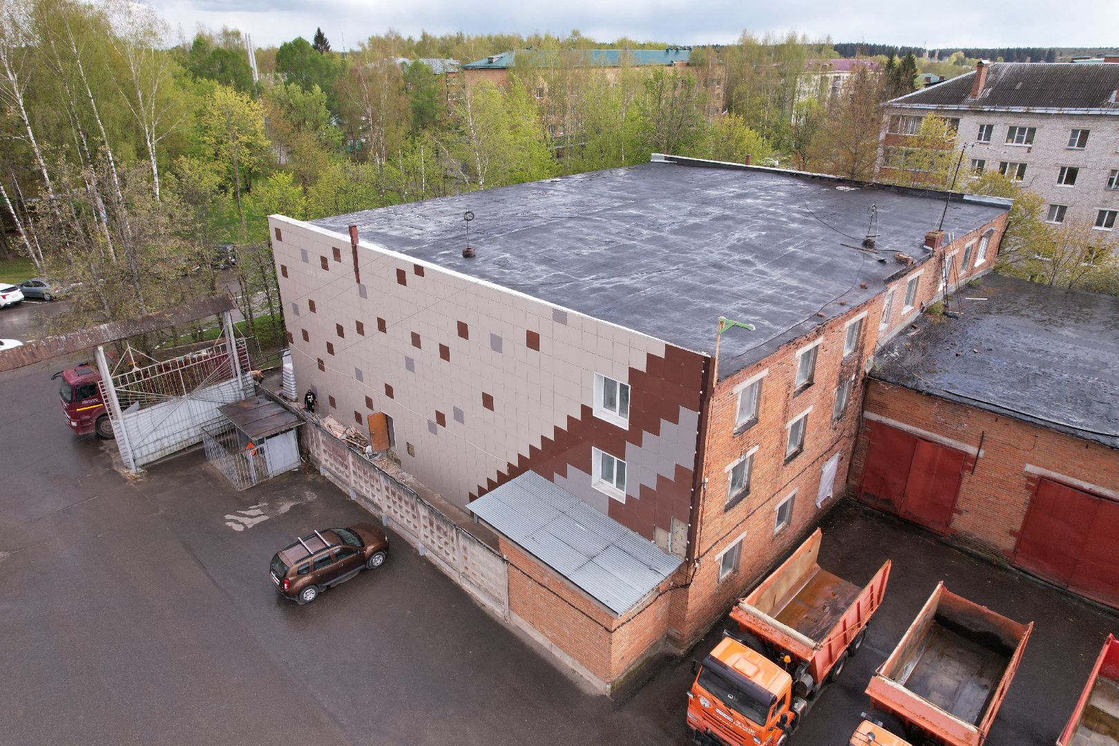 видео с коптера, капремонт спорткомлекса в Шаховской, зал единоборств в шаховской ,