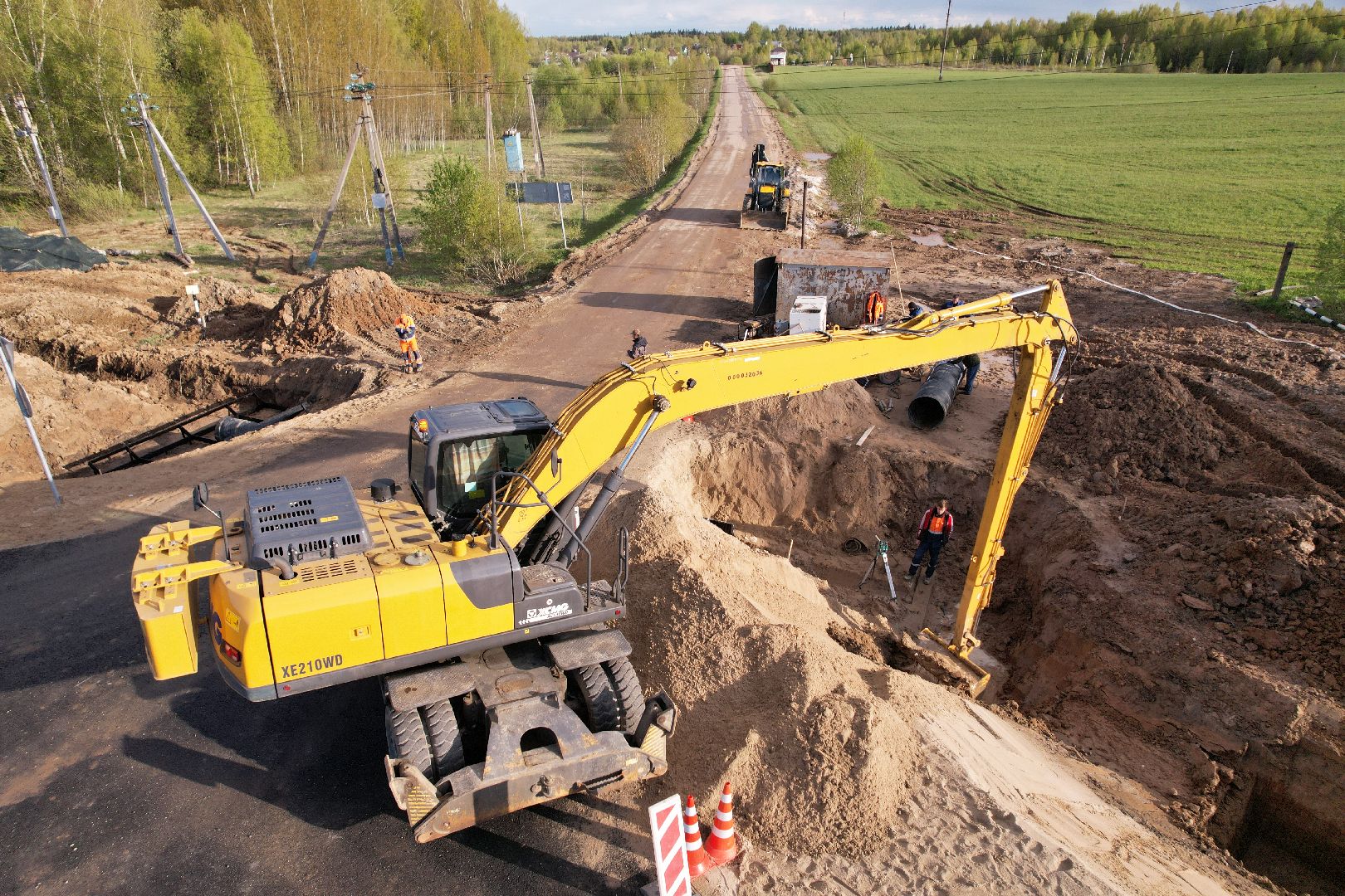 видео с коптера, трасса М-9 Балтия, дороги подмосковья,