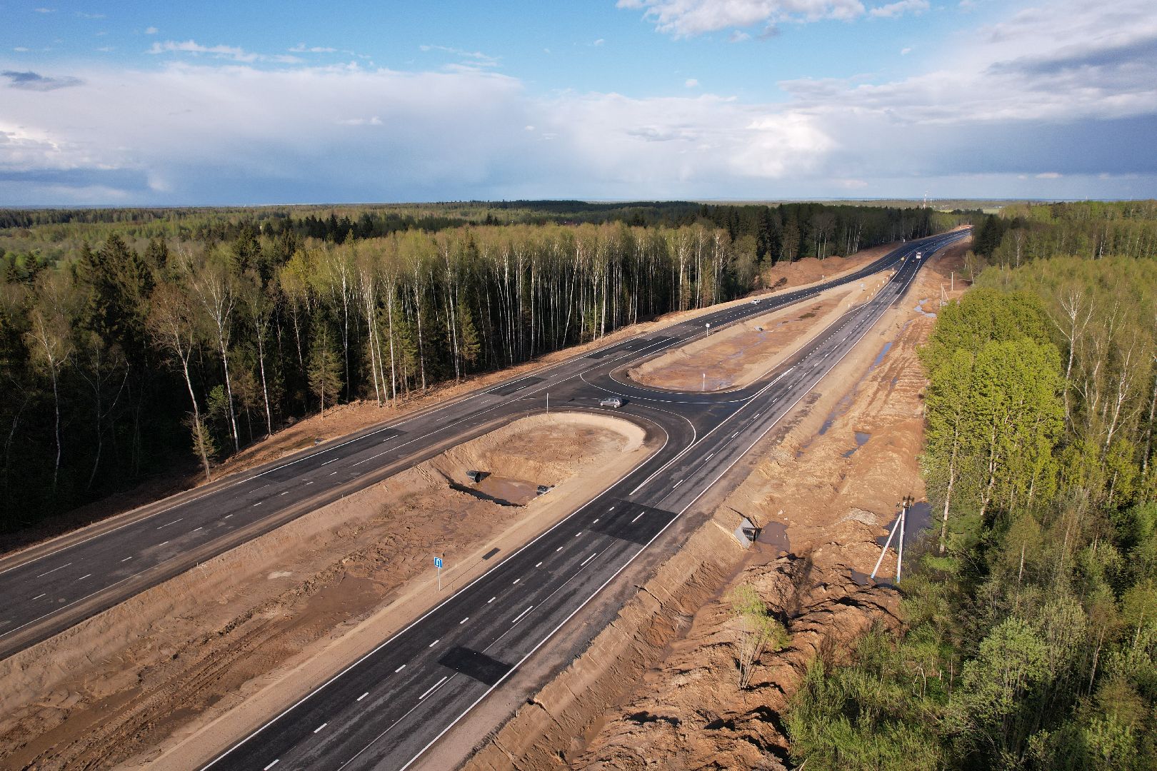 видео с коптера, трасса М-9 Балтия, дороги подмосковья,