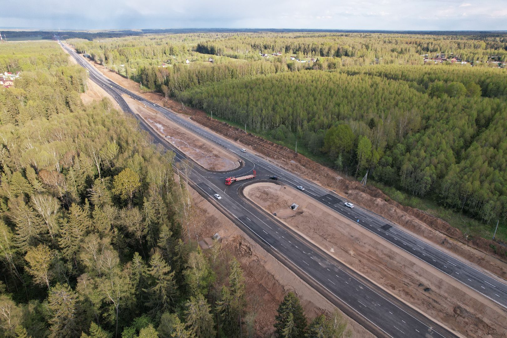 видео с коптера, трасса М-9 Балтия, дороги подмосковья,