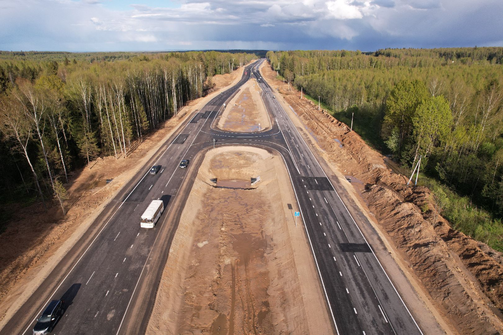 видео с коптера, трасса М-9 Балтия, дороги подмосковья,