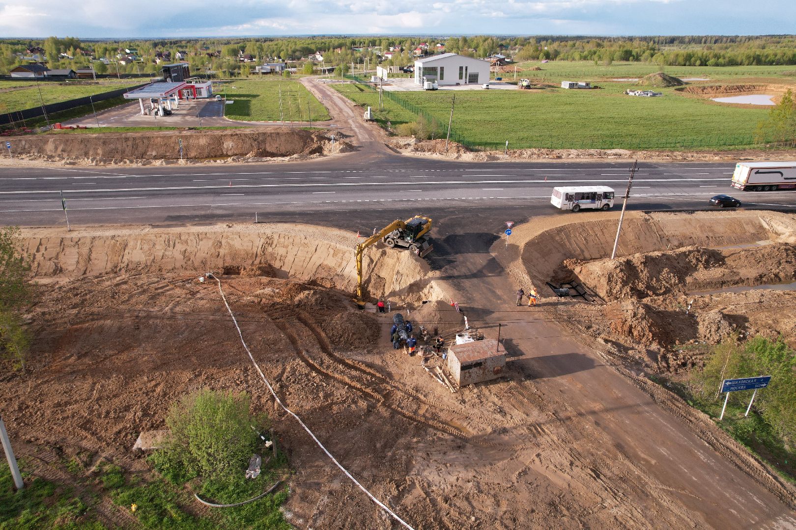 видео с коптера, трасса М-9 Балтия, дороги подмосковья,