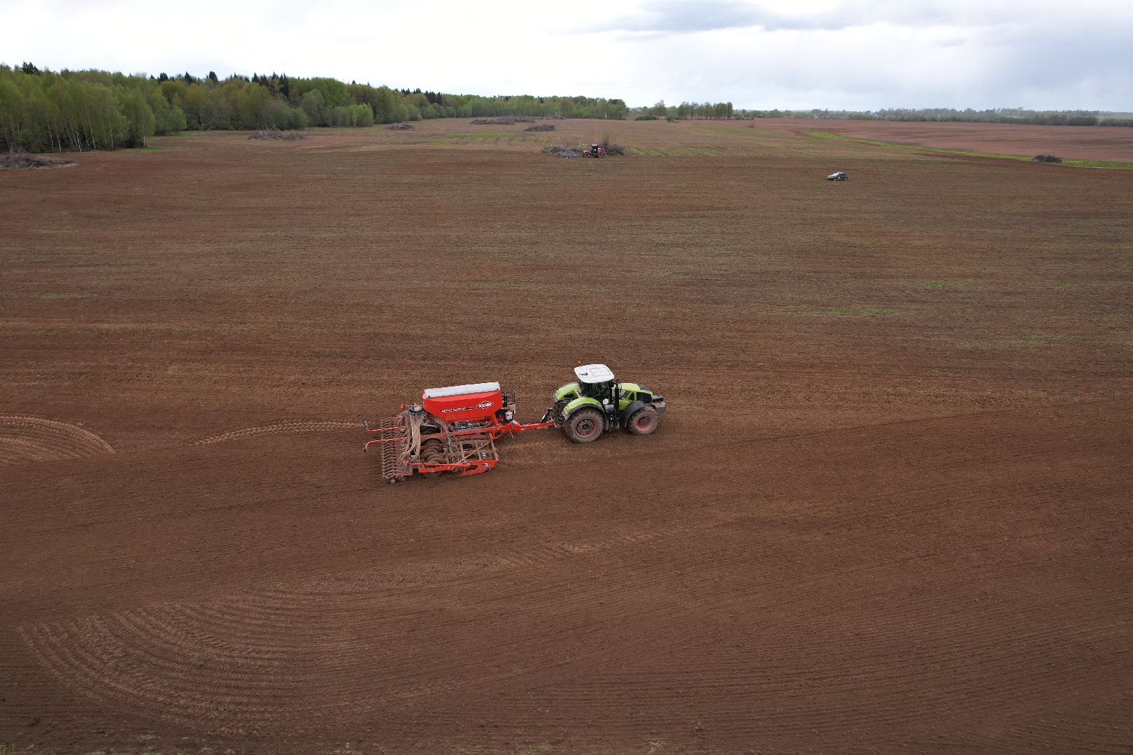видео с коптера,  посев ярового рапса, Агрокомплекс в шаховском , посевная,