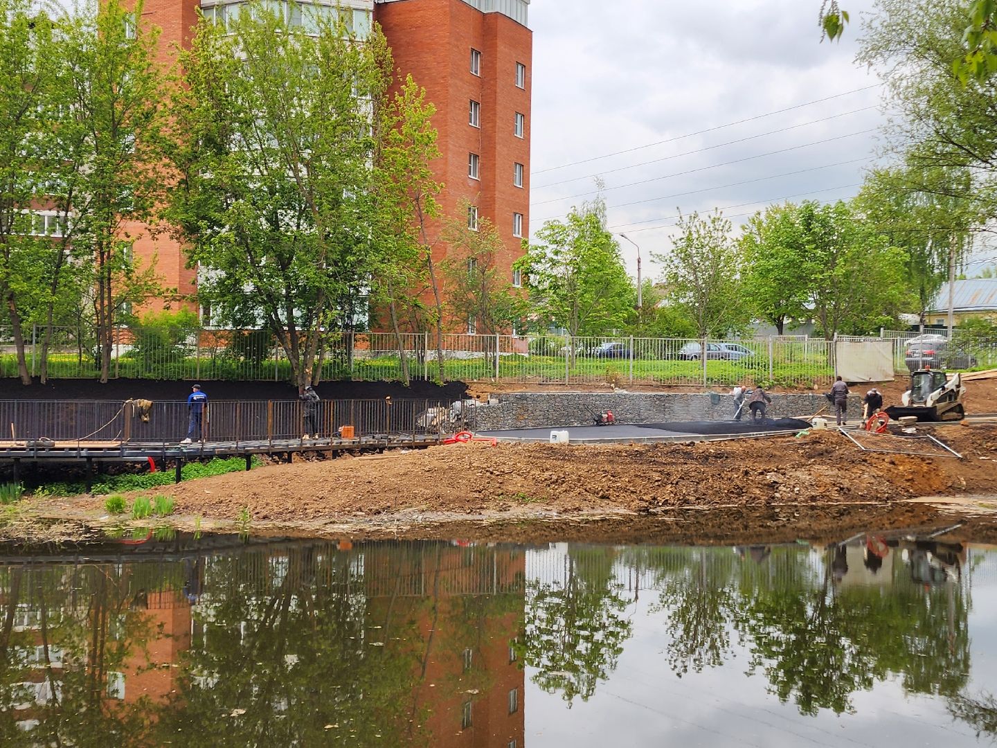 Чехов, улица Береговая, ЖК Посейдон, набережная реки теребенка, благоустройство, реконструкция, обновление, пешеходные дорожки, пешеходные зоны, тропинки и тротуары, строительство, госпрограмма московской области,