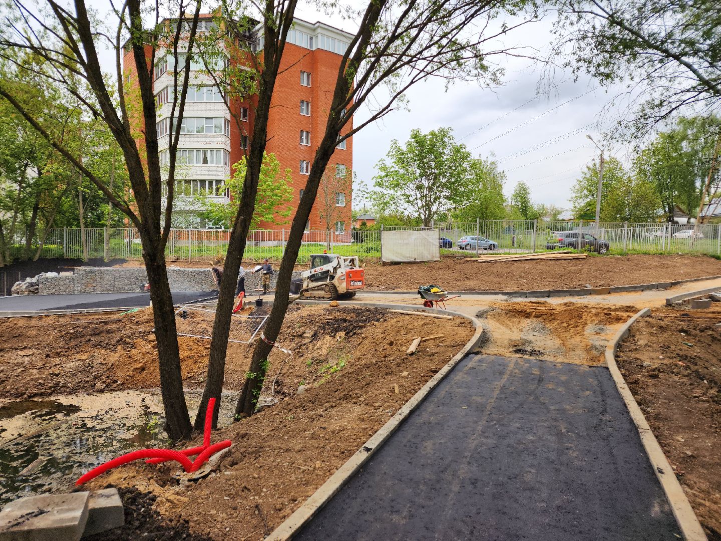 Чехов, улица Береговая, ЖК Посейдон, набережная реки теребенка, благоустройство, реконструкция, обновление, пешеходные дорожки, пешеходные зоны, тропинки и тротуары, строительство, госпрограмма московской области,