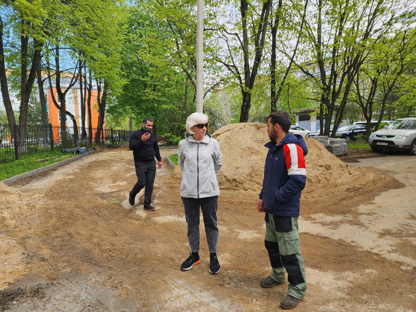 красноармейск, городской округ пушкинский, пешком в подмосковье, новые тротуары,