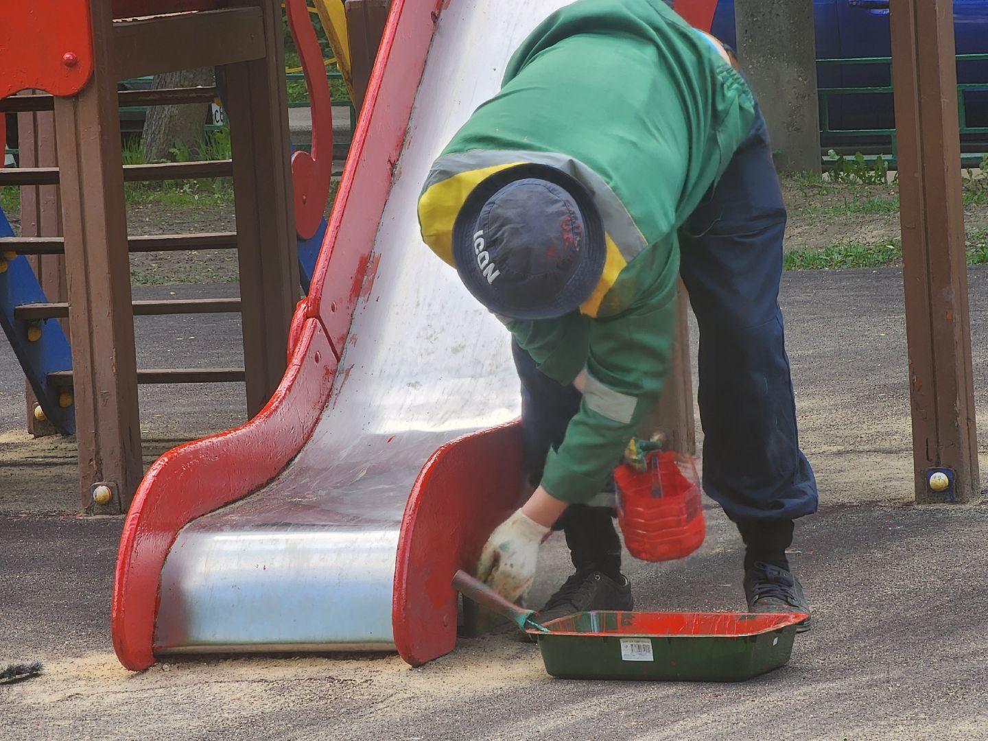 долгопрудный, покраска лавочек, покос травы, ук наш дом, спортивная, новый бульвар,