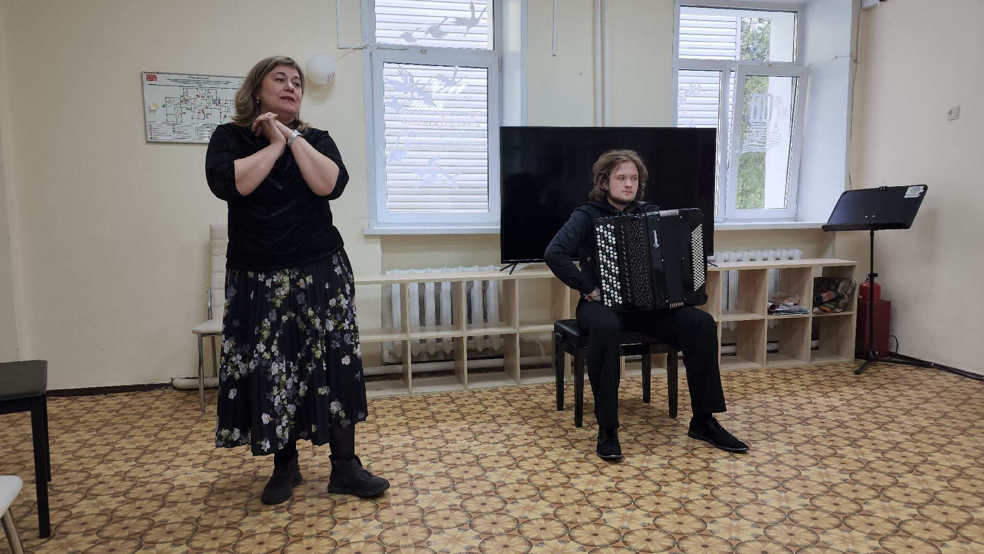 пушкино, центр социального обслуживания, концерт, музыкальный колледж, студент, баянист, композитор, музыкальный вечер,