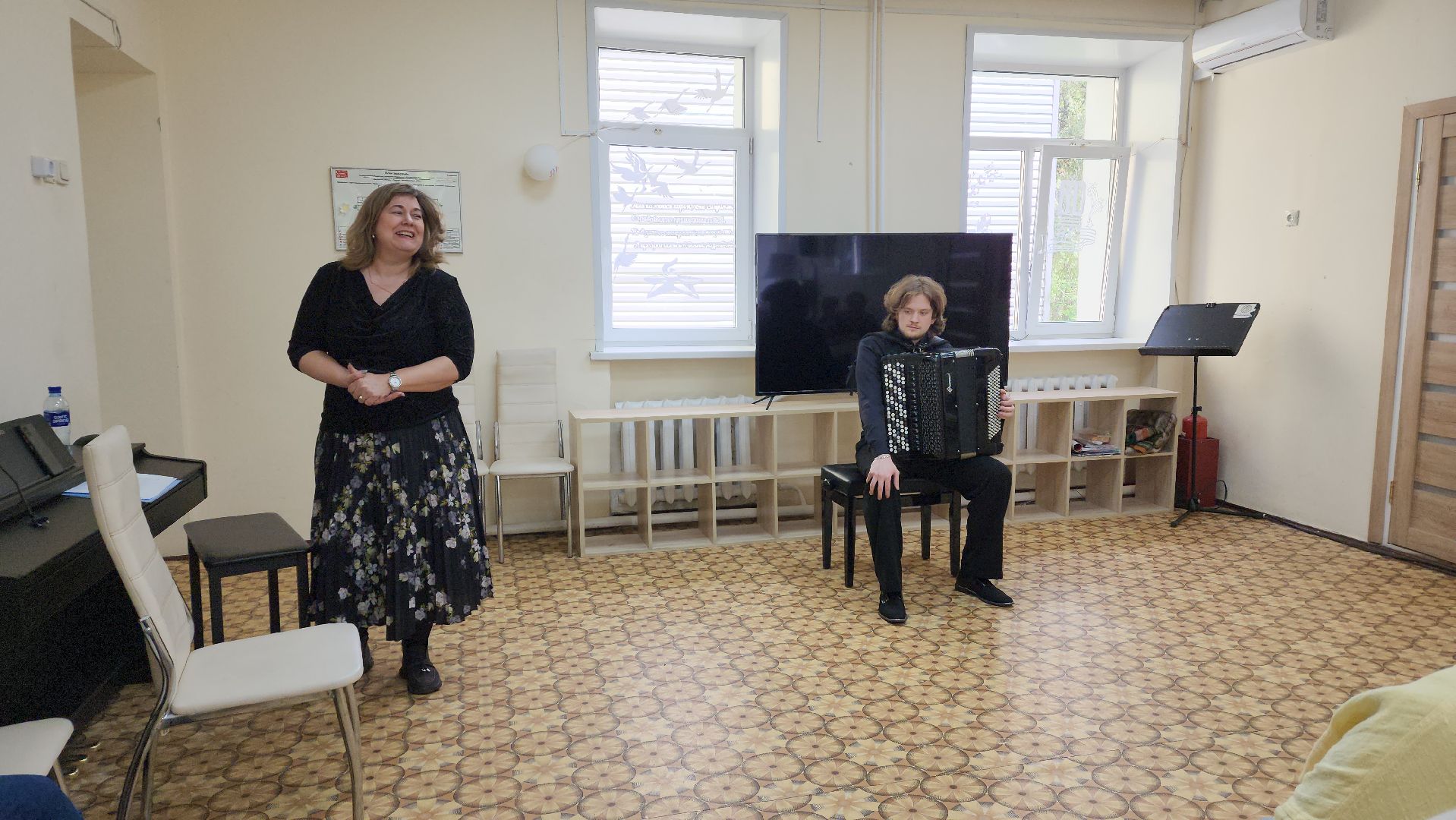 пушкино, центр социального обслуживания, концерт, музыкальный колледж, студент, баянист, композитор, музыкальный вечер,