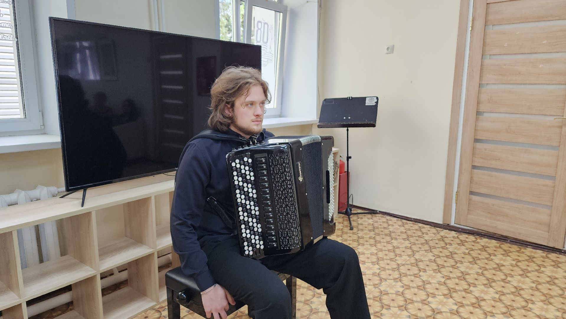 пушкино, центр социального обслуживания, концерт, музыкальный колледж, студент, баянист, композитор, музыкальный вечер,