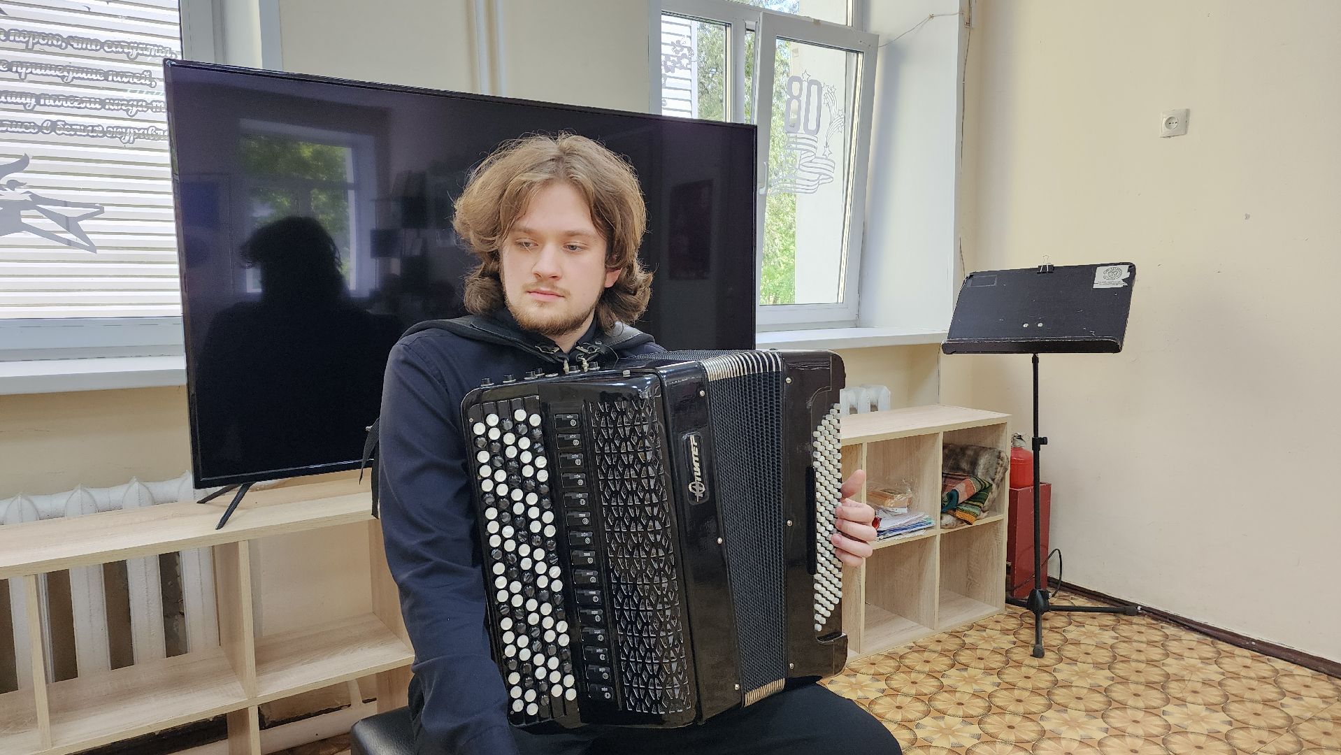 пушкино, центр социального обслуживания, концерт, музыкальный колледж, студент, баянист, композитор, музыкальный вечер,