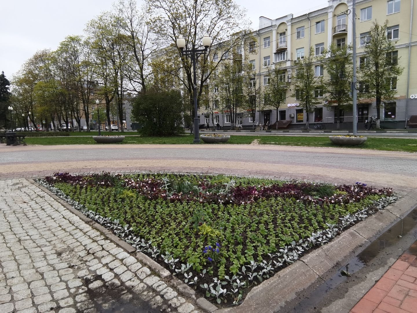 Балашиха, благоустройство, цветы, клумбы, уличные вазоны, кашпо, альпийская горка, День Победы